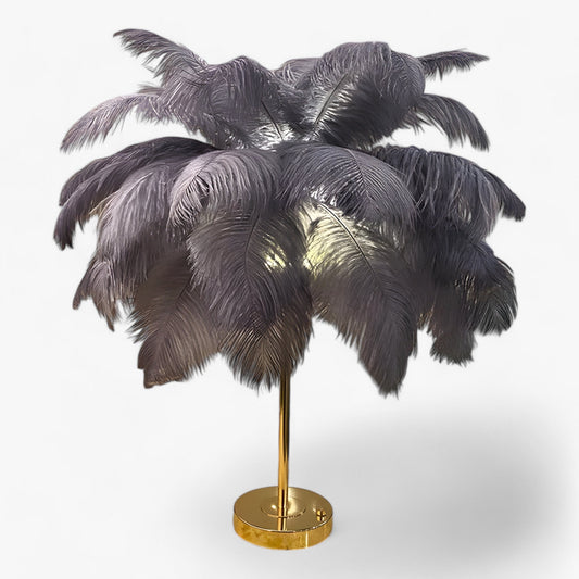 Norvo | FeatherGlow | Bordlampe med berøringskontroll - LED med fjær til bryllup og romdekorasjon