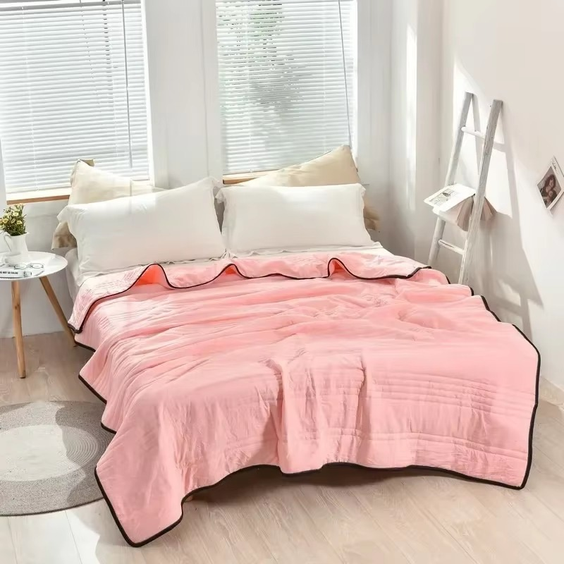 Norvo | Sommer Lett Quilt Solid Farge Helårs Comforter for Dobbeltseng