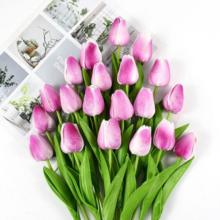 Norvo | Kunstig Tulipanbukett med Realistiske Livaktige Blomster