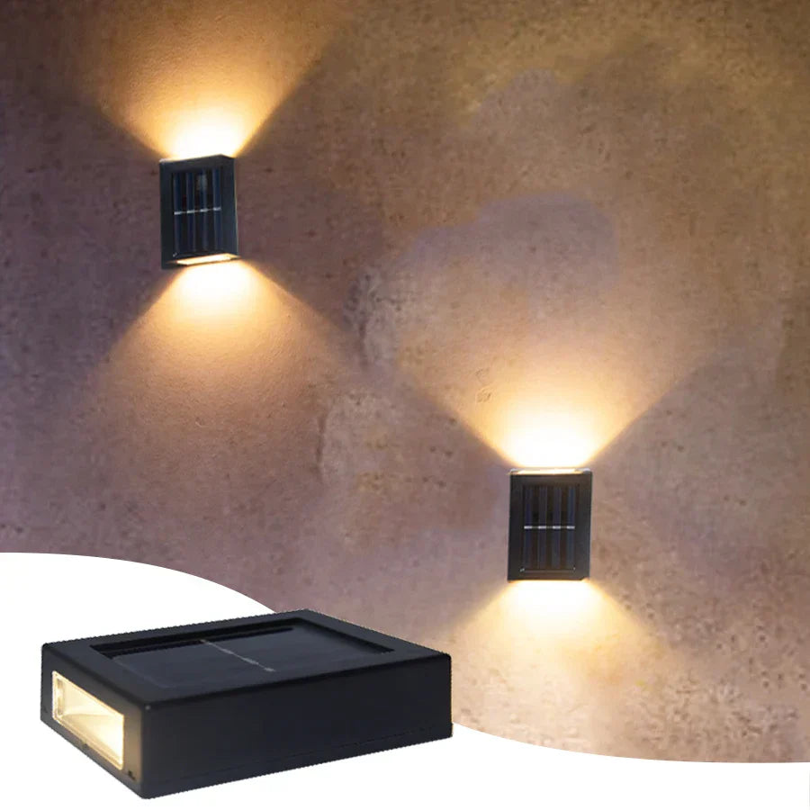 Norvo | Vanntett LED Solvegglampe: Opp og ned belysning for balkong, hage, gate og landskap