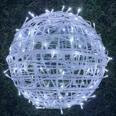 LED Rattan Ball String Lights – Dekorativ utendørs belysning for hager og fester | Norvo