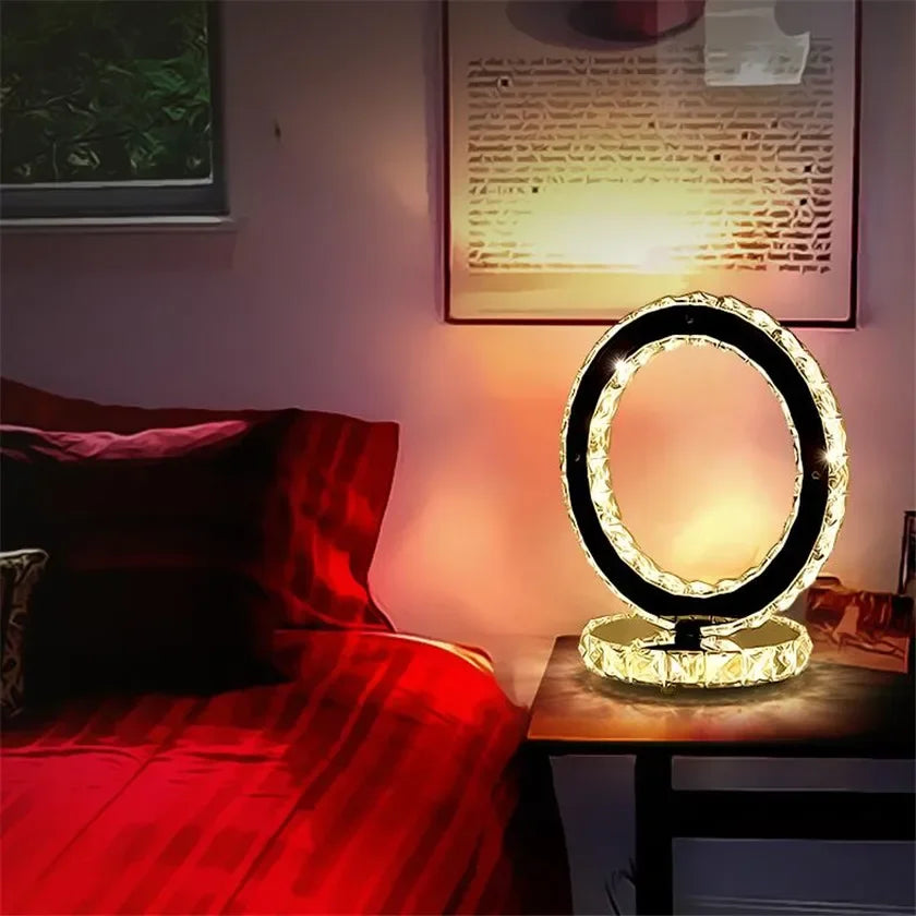 Norvo | AmbientShine | Moderne Krystall Bordlampe