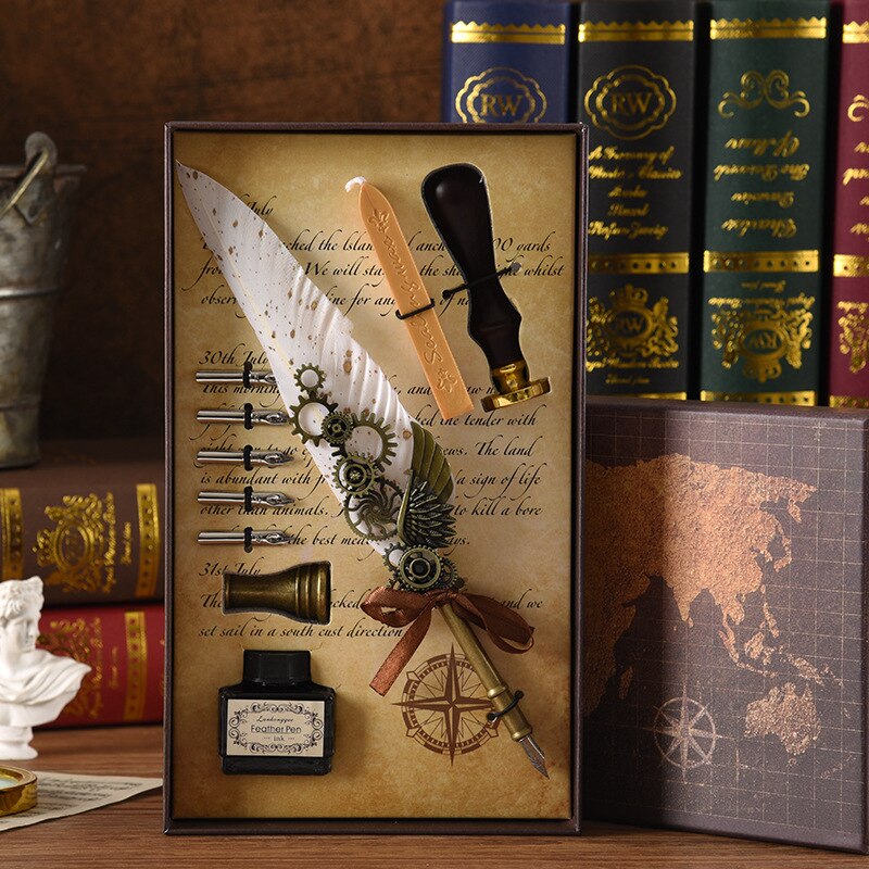 Norvo | Phoenix Feather Mekanisk Kalligrafi Penn Sett