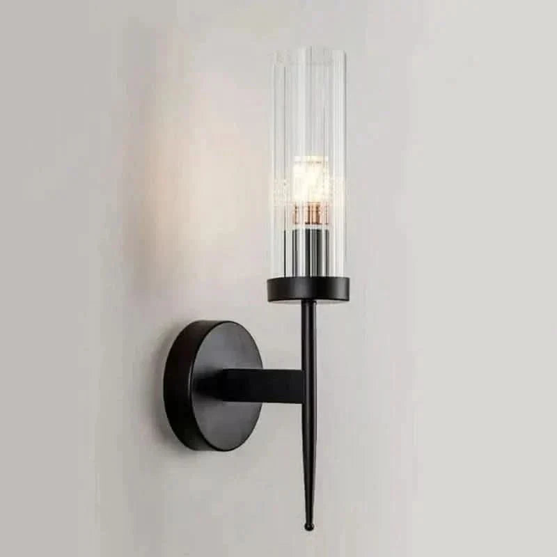 Norvo | Vegglampe i rustfritt stål med glasskjerm