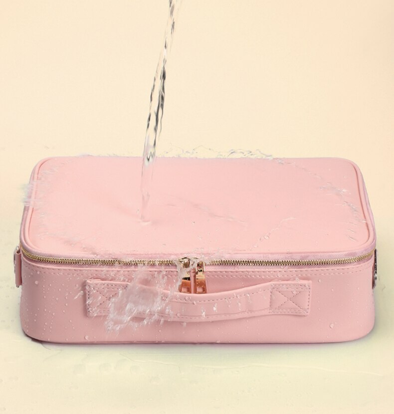 Reise sminketui med LED-lys og speil Portable Norvo