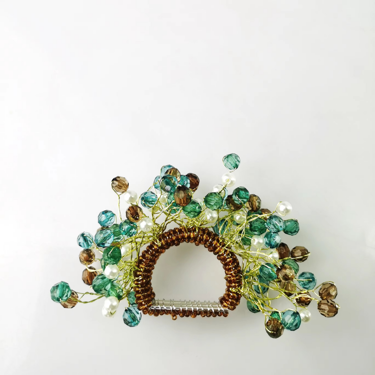 Norvo | Fargerik Akryl Perle Serviettring Sett med 4