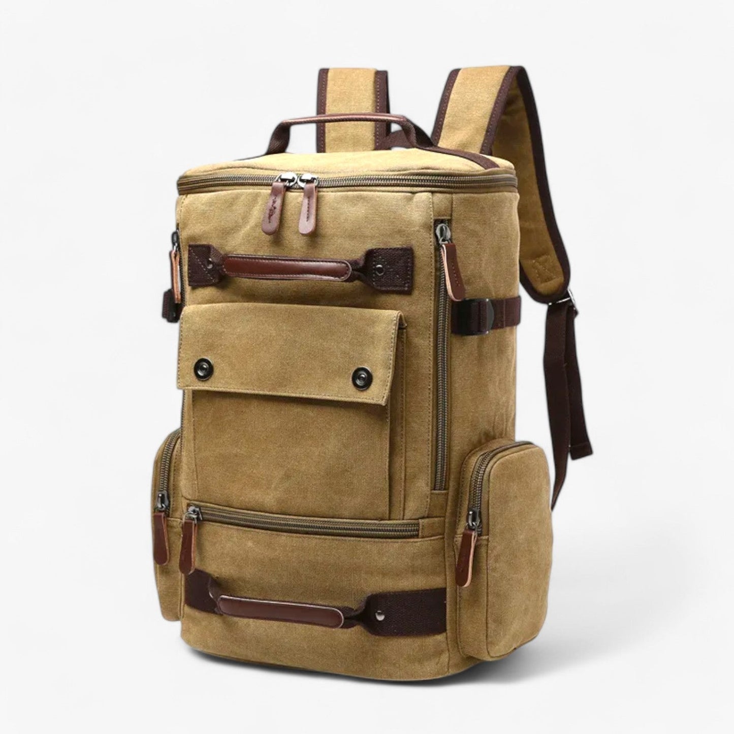 Norvo | Vintage Canvas Backpack – Stilig og funksjonell med laptoplomme for hverdagsliv og eventyr