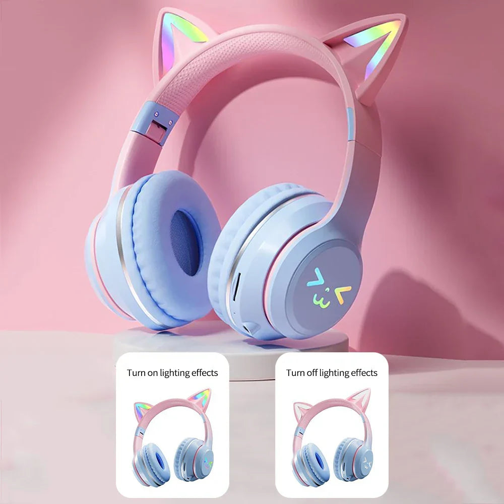 Norvo | Øre RGB Sammenleggbare Bluetooth Hodetelefoner