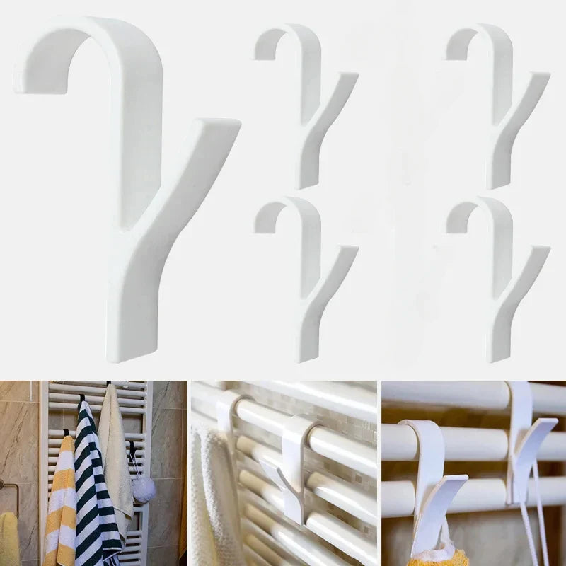 Norvo | HeatHook Radiator Hooks Set | 4-Pack | Plassbesparende & Gjennomsiktig | For Bad & Kjøkken