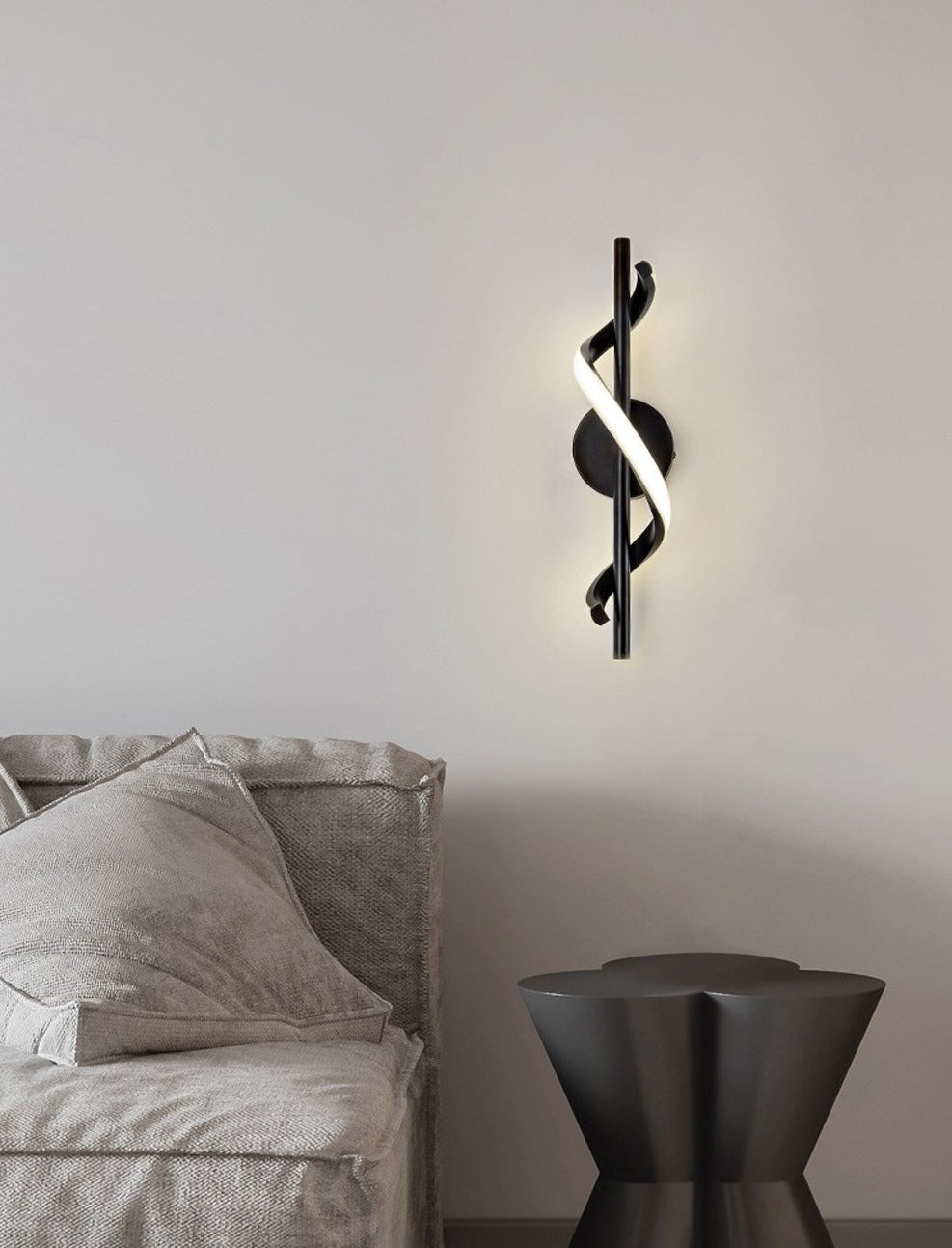 Norvo | SpiralLume – Minimalistisk LED Vegglampe med en Moderne Kante