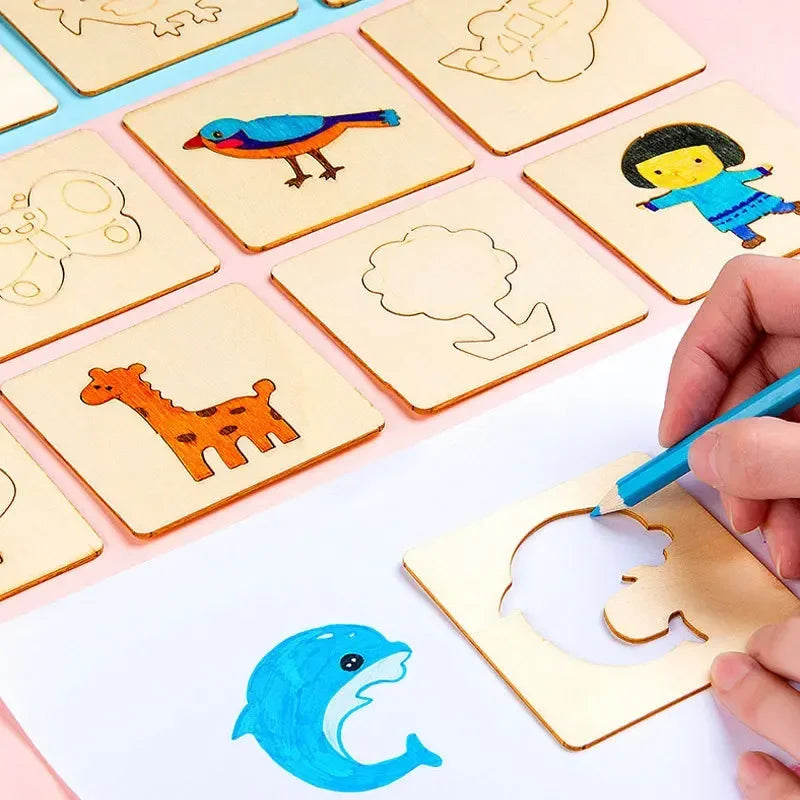 Trekantet DIY Kunst Maler Utstyr for Barn - Kreative Maleri & Tegning Verktøy, Utdannings Håndverks Utstyr