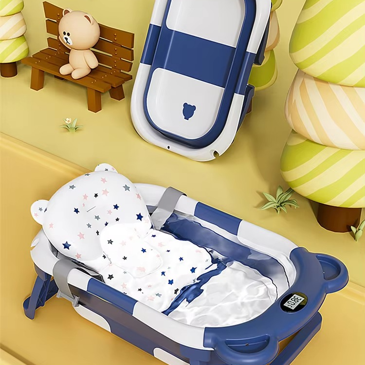 Norvo | Sammenleggbar silikon babybadekar med sanntidstemperatursensor