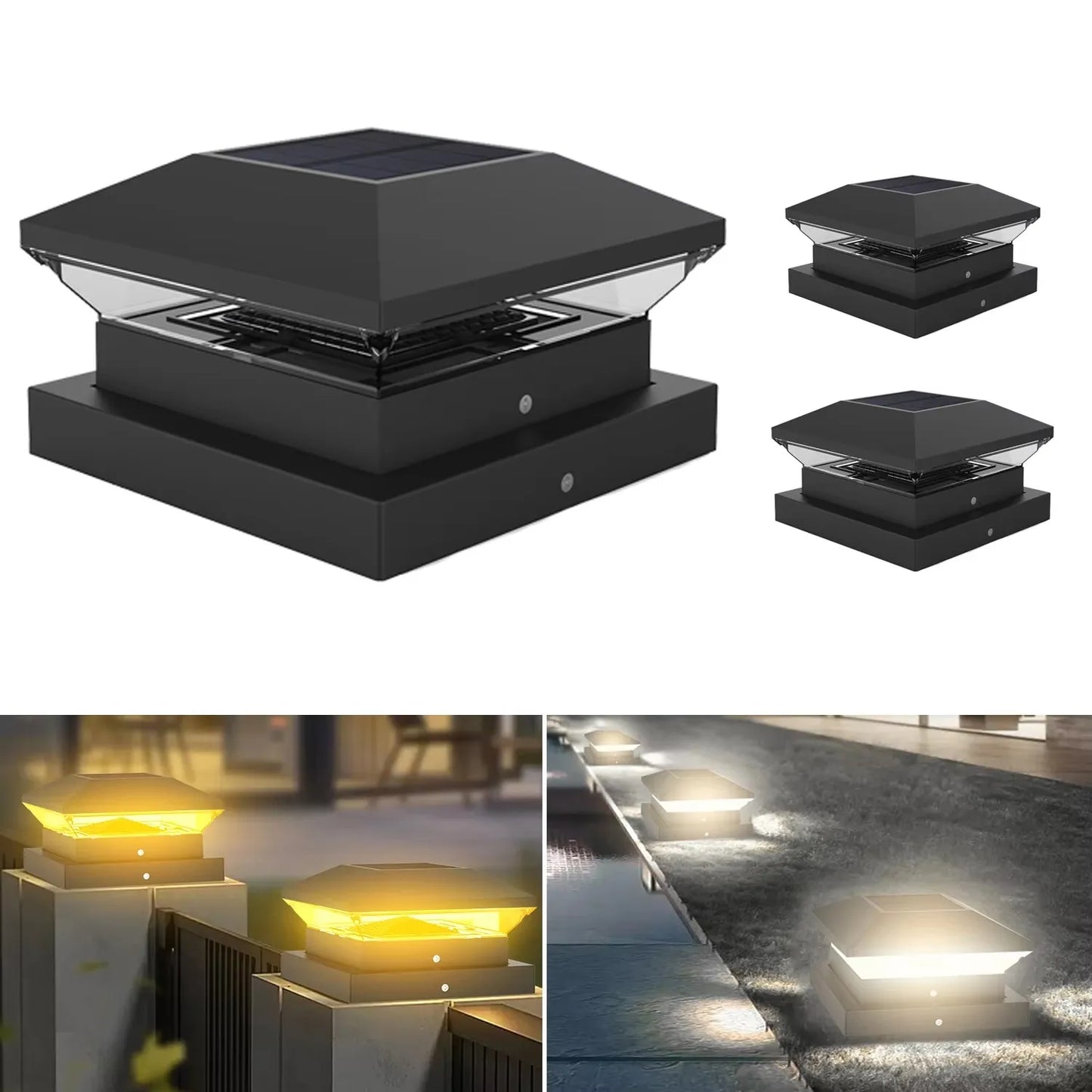 Norvo | Solar-Post Lys LumiColumna | Justerbart Varm & Kald Hvit | IP65 Vanntett | For Gjerde, Hage & Port Säule