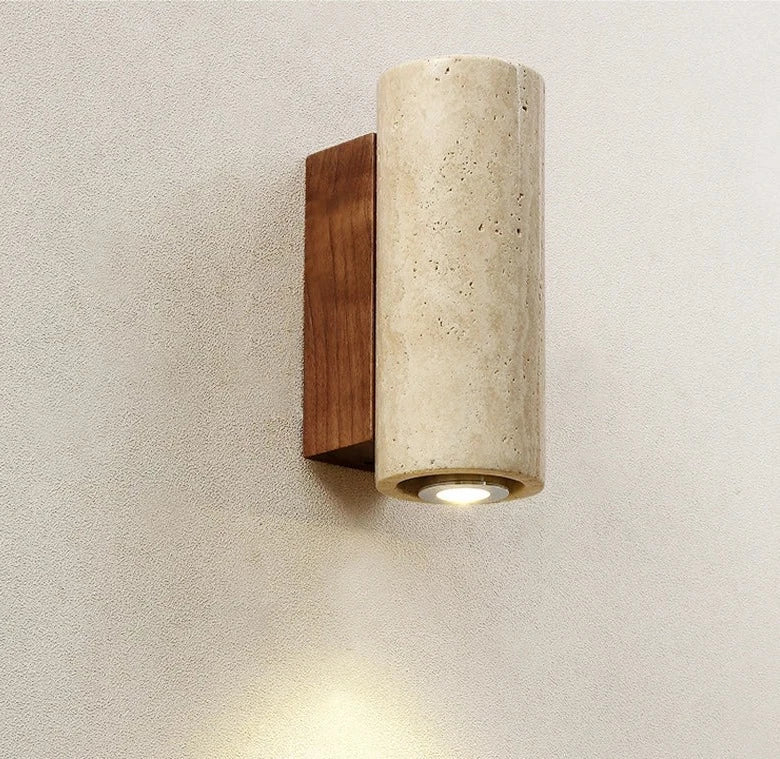 Norvo | Moderne Naturlig LED Vegglampe laget av Travertin