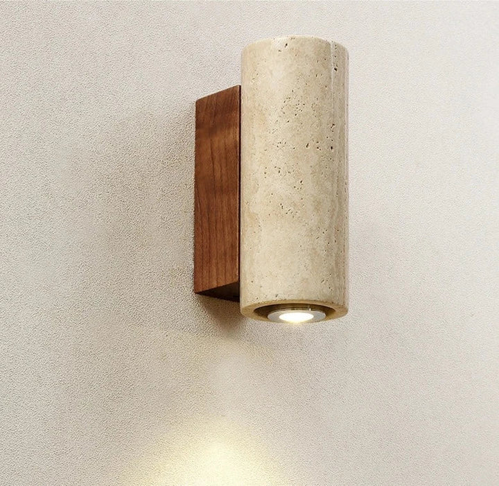 Norvo | Moderne Naturlig LED Vegglampe laget av Travertin