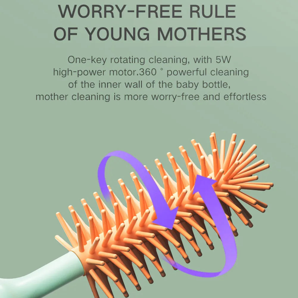 Norvo | Elektrisk Roterende Silikon Flaske Rengjøringssett