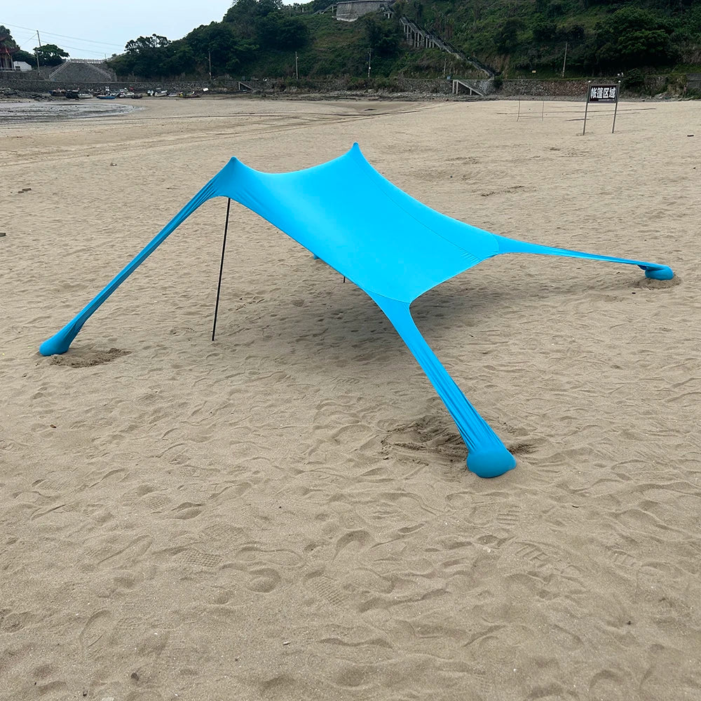 Norvo | Solaviva Strandtelt med UV-beskyttelse UPF50+ | Vindbestandig & Vanntett | For 3–4 personer | 200×200×170 cm