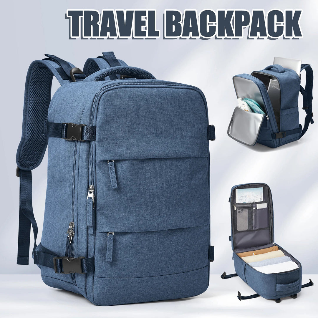 Norvo | Reise Ryggsekk Travomate | Vanntett & Allsidig | 15.6" Laptoprom | Stor Kapasitet med Fukt-Tørr Separasjon