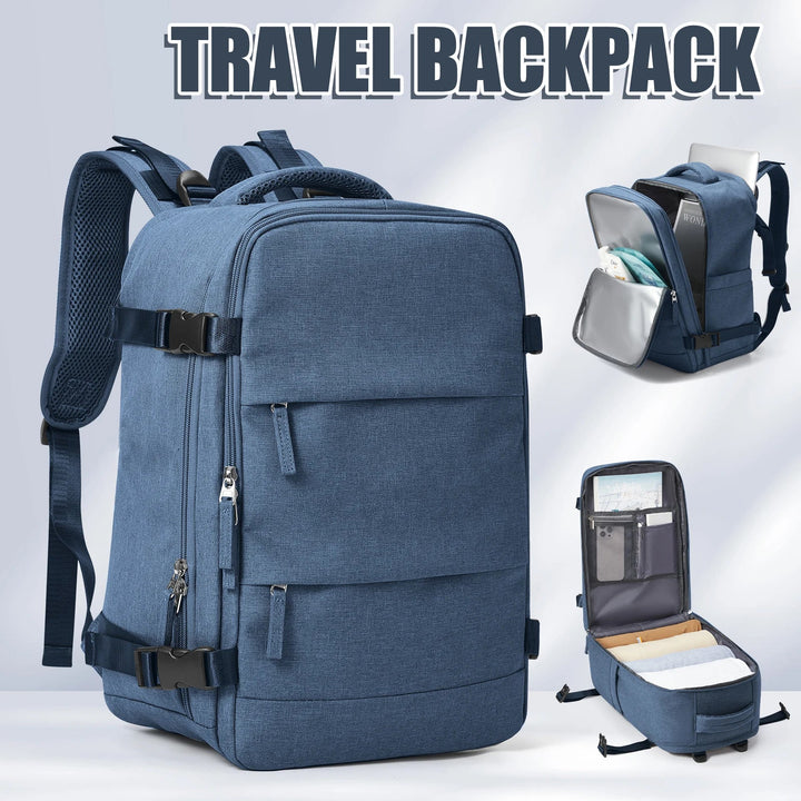 Norvo | Reise Ryggsekk Travomate | Vanntett & Allsidig | 15.6" Laptoprom | Stor Kapasitet med Fukt-Tørr Separasjon