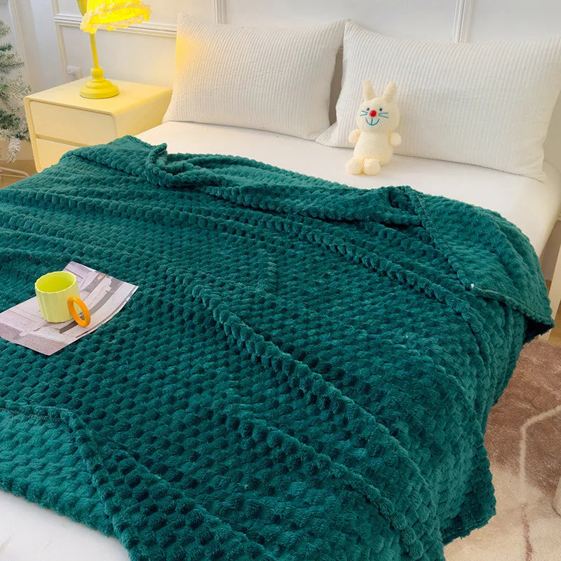Norvo | CosyNest Fleece Teppe | Flanell Fleece Kose Teppe | Mykt & Lett | Varme Sofateppe for Høst & Vinter | Gaveidé til Jul