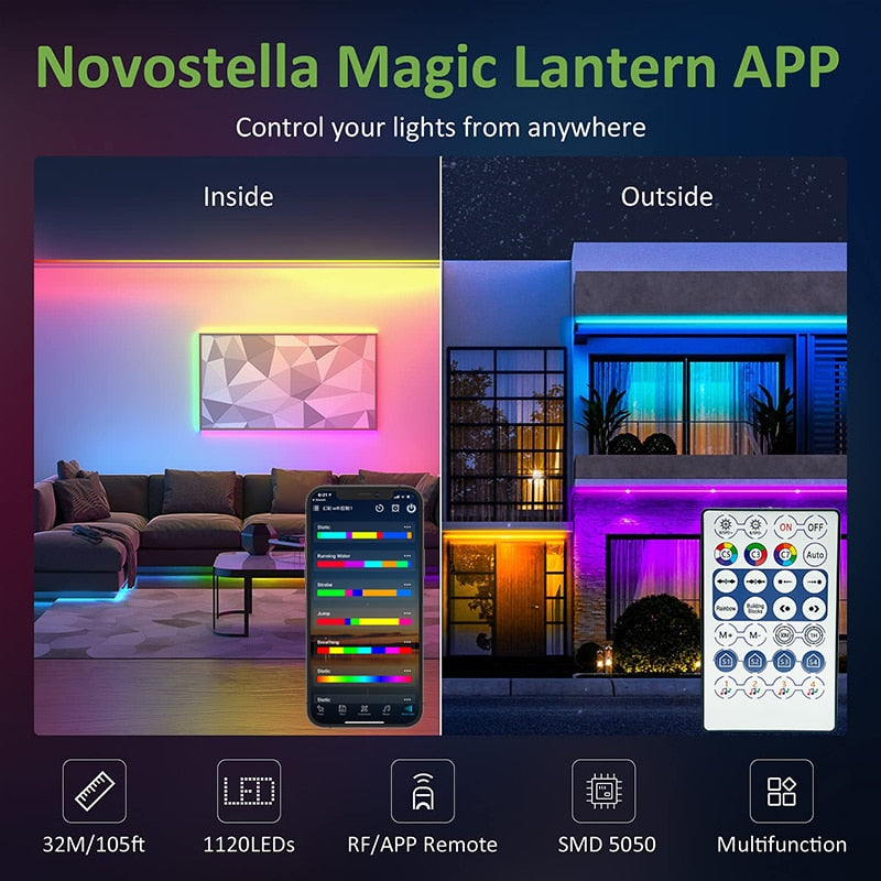 Norvo | 1M-20M RGB LED Lysstripe 5V LED