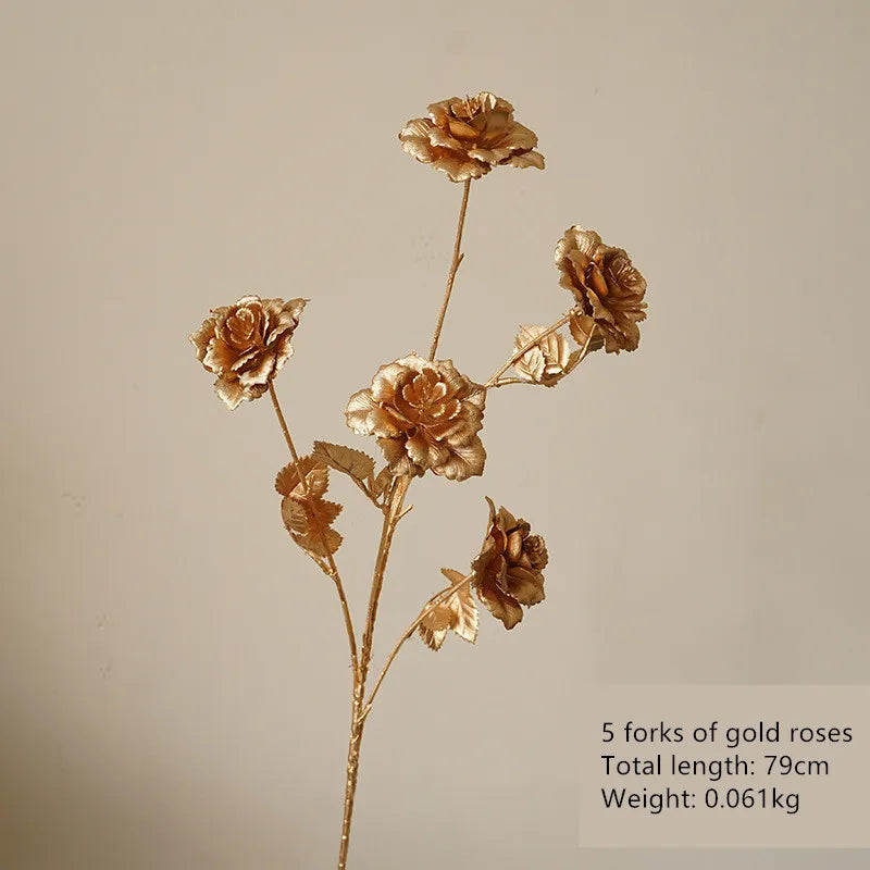 Norvo | Dekorativ blomst Gullserie | Palmblad, Ginkgo & Eukalyptus | Kunstig blomst 67–84 cm | Bryllup & Jul