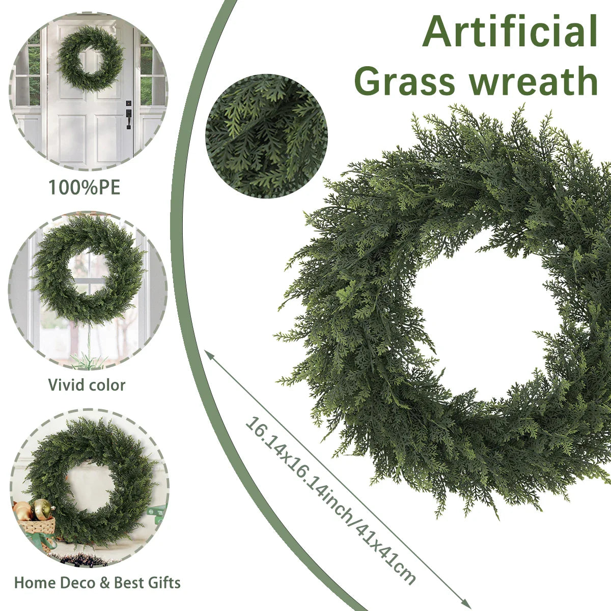 Norvo | Verdania | Kunstig Einerkrans | Eviggrønn | 30 cm Ø | Lite vedlikehold Dekor for Hjem & Hage