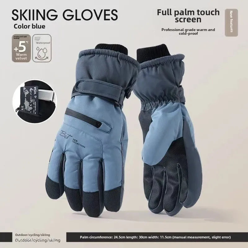 Norvo | GlacioShield Pro Hansker | Vanntette Vinterhansker | Berøringsskjerm & Sklisikker | Varm Fleece Fôr for Ski, Sykling & Utendørs