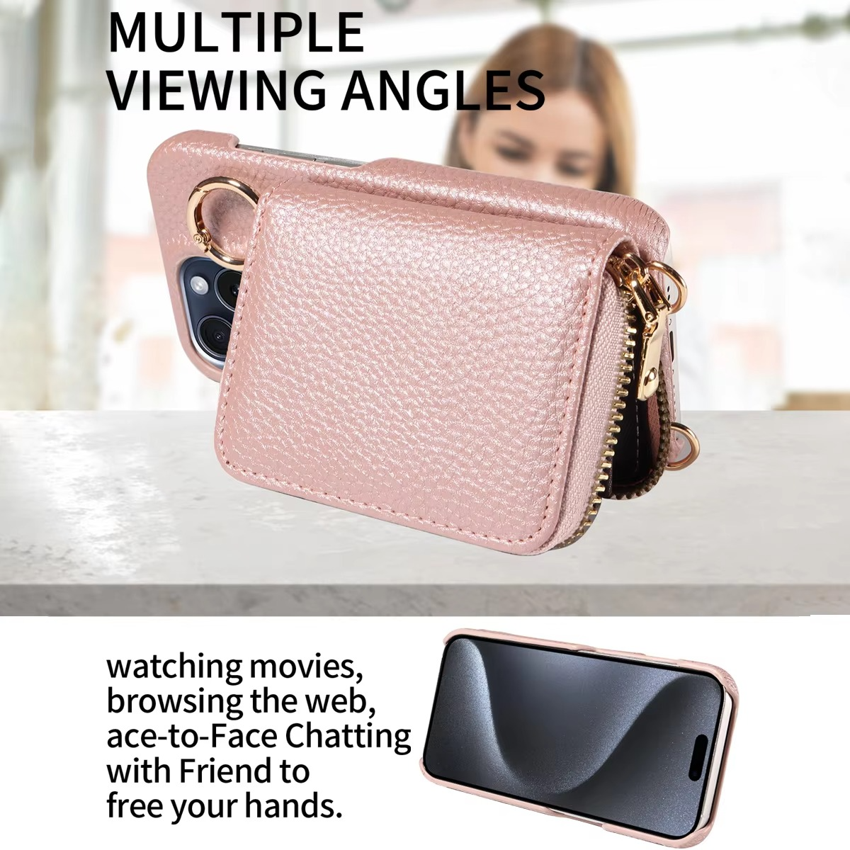 Norvo | Premium lær Multi-Function iPhone-deksel med anti-degauss beskyttelse