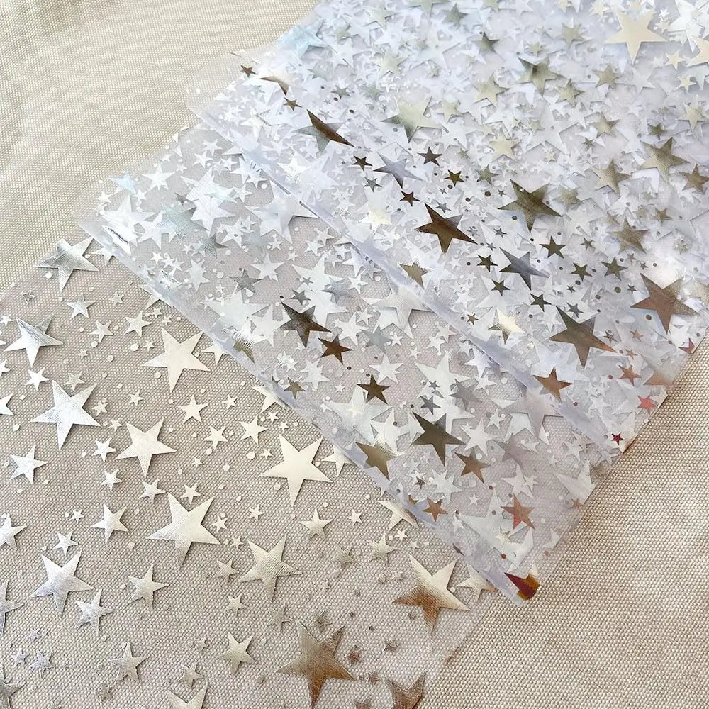 Norvo | Funklende Bordløper "StellaLuxe" | Gull, Roségull eller Sølv | Metallisk Glitrende Nettløper med Stjernesymbolmønster | For Fester & Middagsdekorasjon