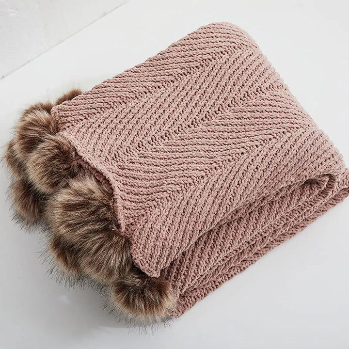 HeartCozy Blanket – Luxe Chenille Blanket with Heart Fringes Norvo