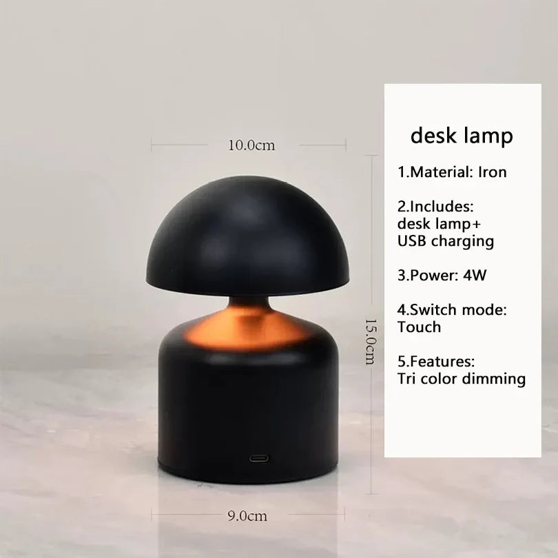 Norvo | LumoVerde LED bordlampe | Oppladbar | 3 fargetemperaturer & berøringsdimmer | 4W | 5V