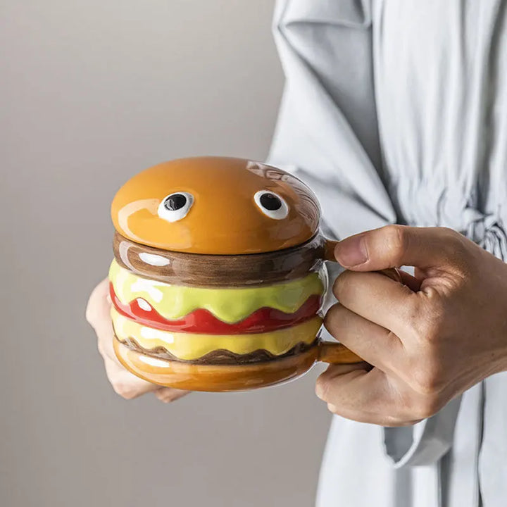 Norvo | Deilig Hamburger-Formet Keramisk Hamburger Kopp