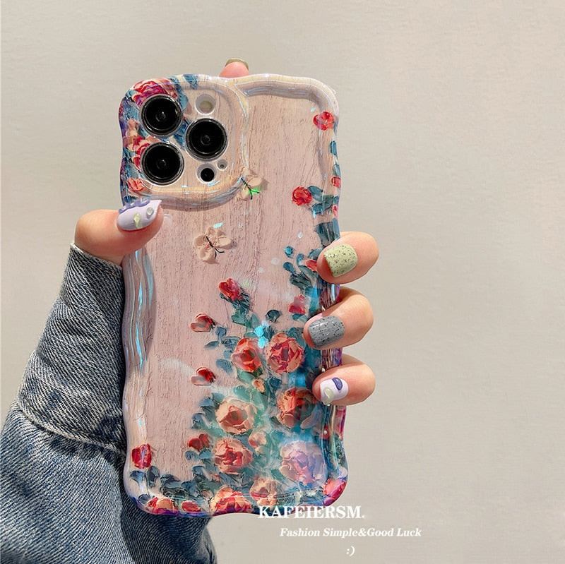 Norvo | Blossom Glow Blomster Mønster iPhone Etui