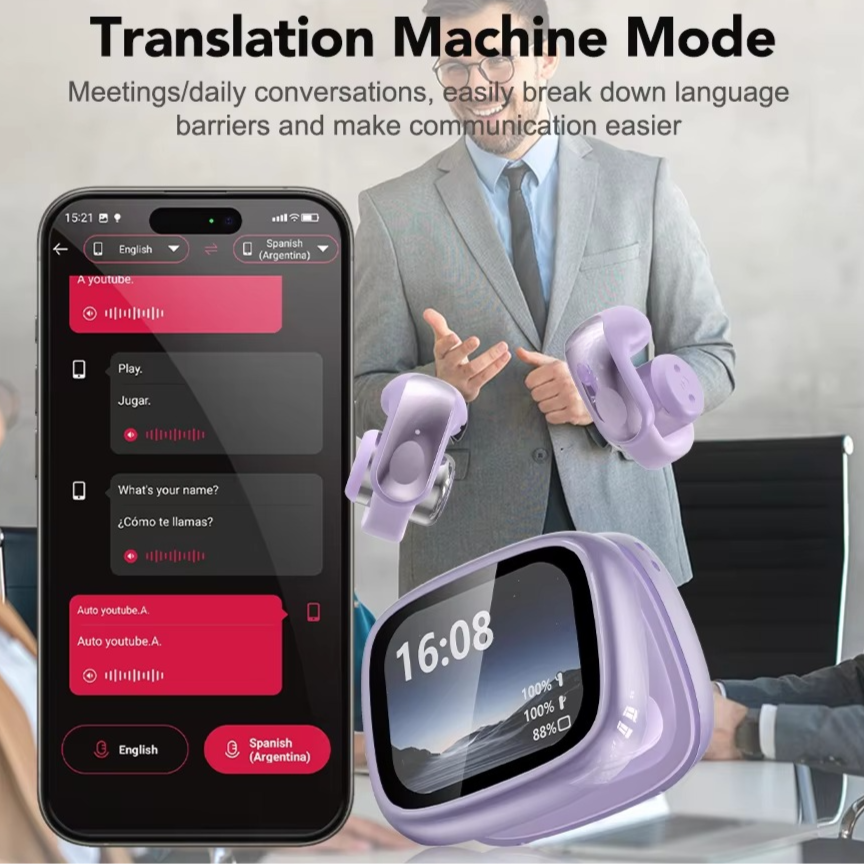 Norvo | XF28 Åpen-Øre True Wireless Oversettelseshodetelefoner med ASMR-funksjoner