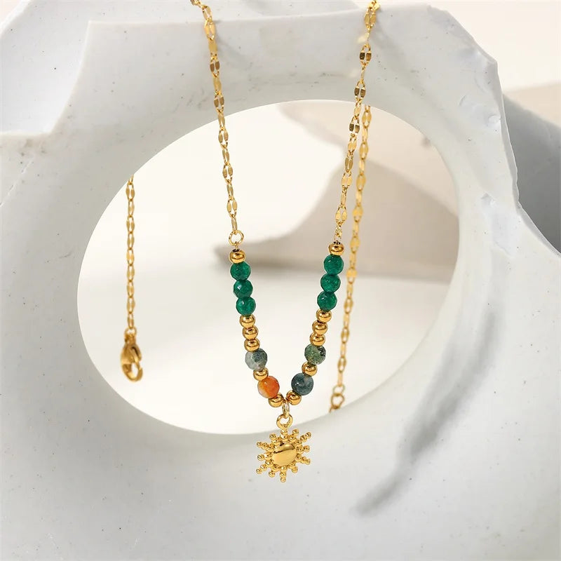 Norvo | Delikat Boho Inspirert Sol Anheng Kjede