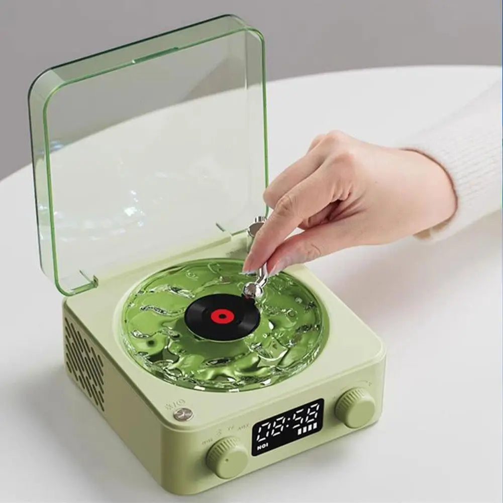 Bluetooth vinylspiller – retro stereo høyttaler med hvit støy & AUX