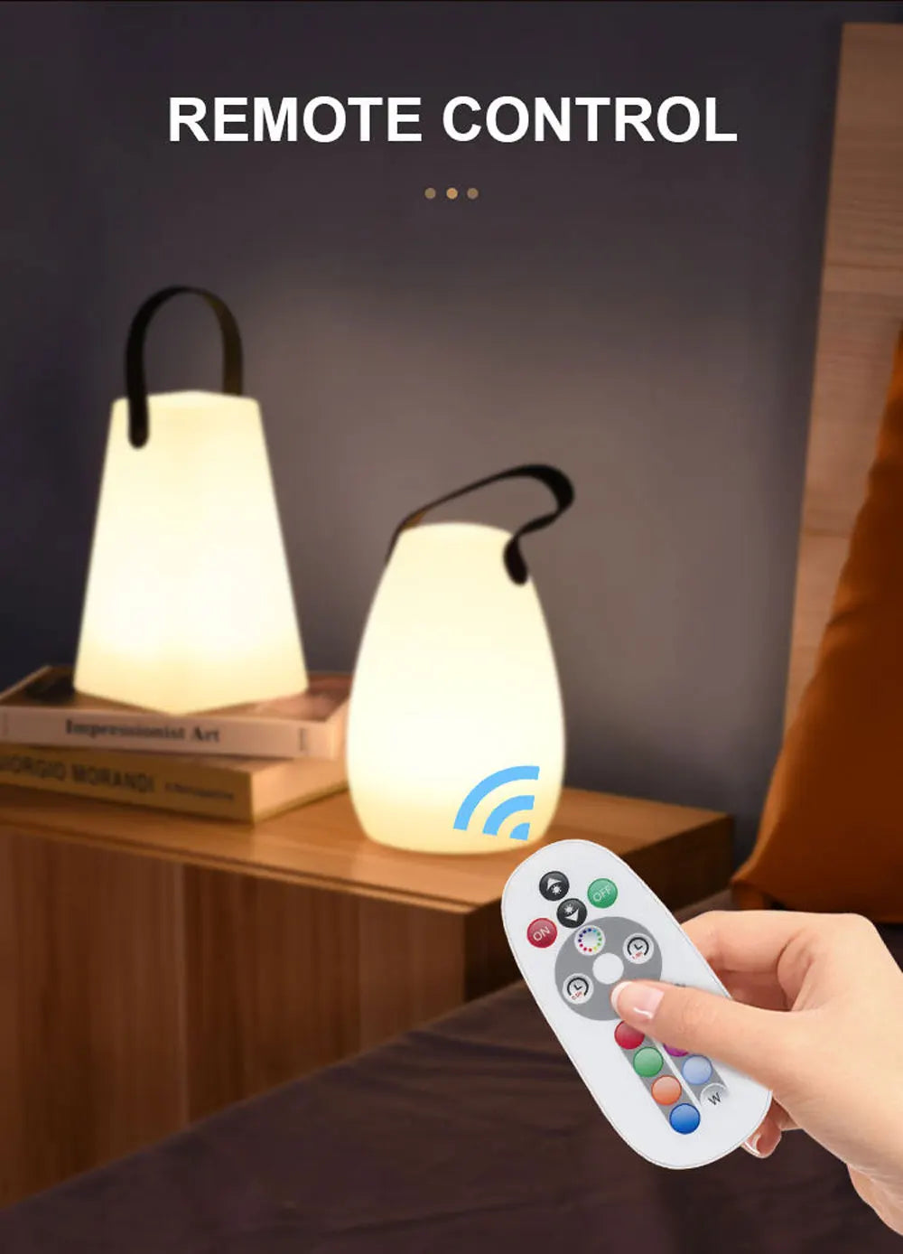 Norvo | Mobil Vanntett Trådløs Lampe | Trådløs, Fargeforandrende & Ideell for Utendørs Camping og Hjemmeatmosfære