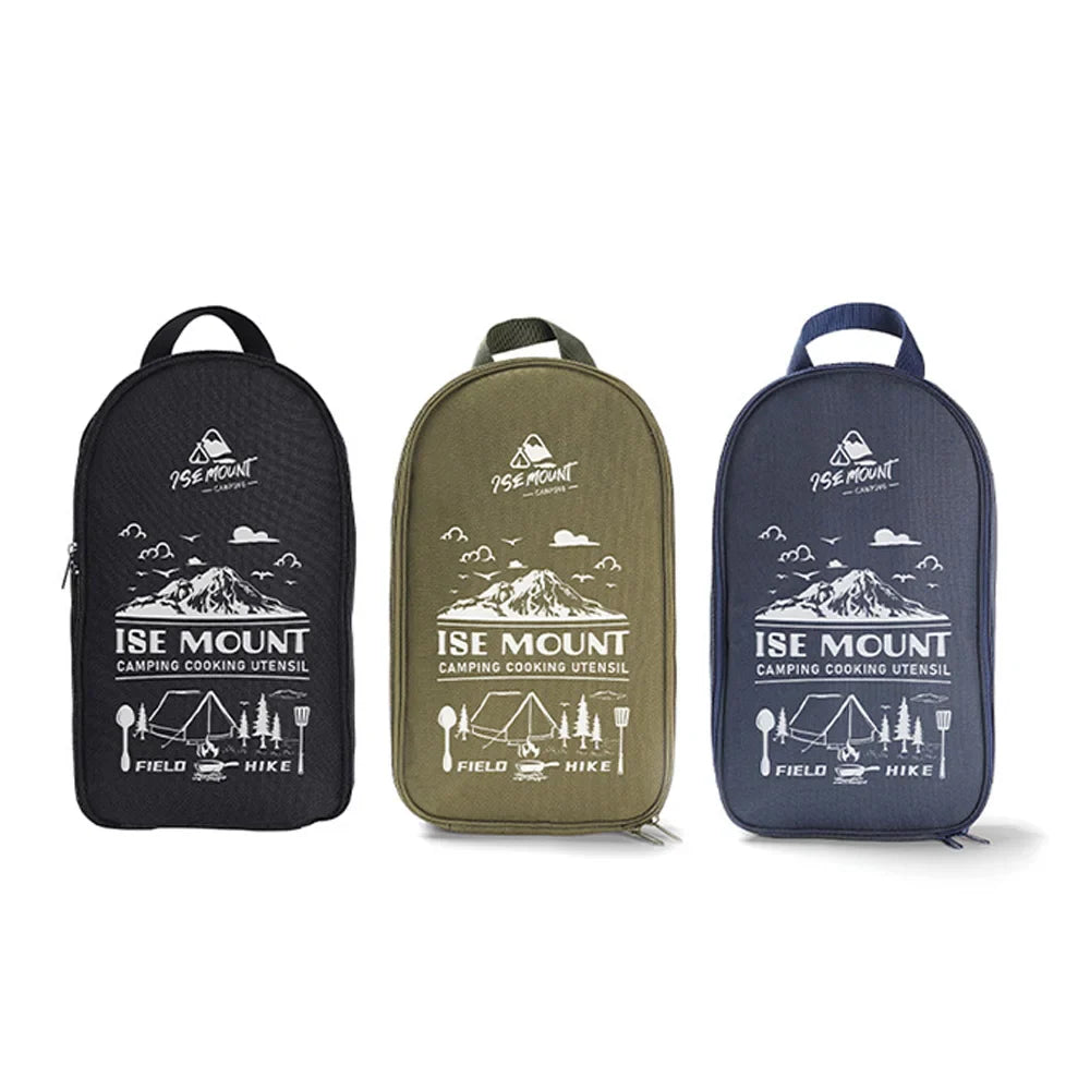 Norvo | TerraChef AdventureKit Camping Kjøkkensett 9-delt | Inkl. oppbevaringspose | Rustfritt stål utendørs matlagingsutstyr | For camping, fotturer og grilling