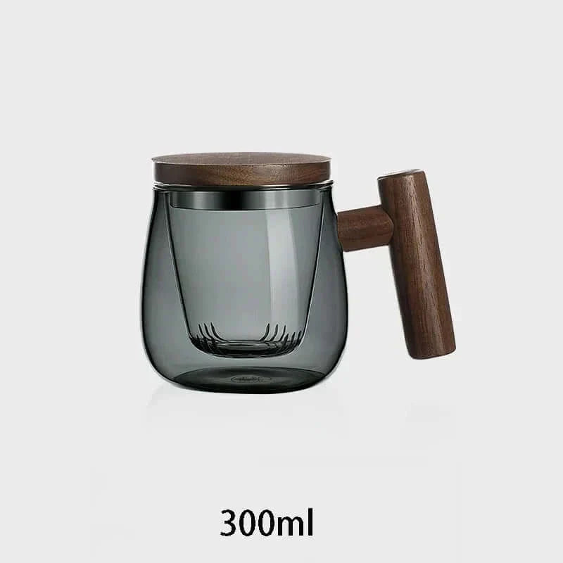 Norvo | Ultramoderne Glass Te kopp med Filter og Lokk