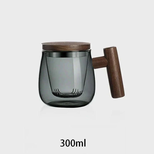 Norvo | Ultramoderne Glass Te kopp med Filter og Lokk