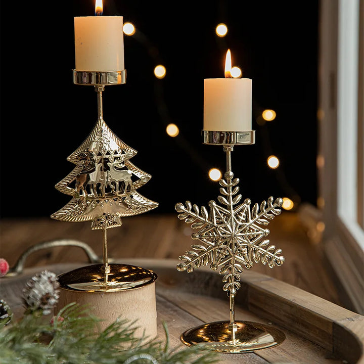 Julelysestaker - Stjerne- og juletredesign for festlig dekorasjon | Norvo