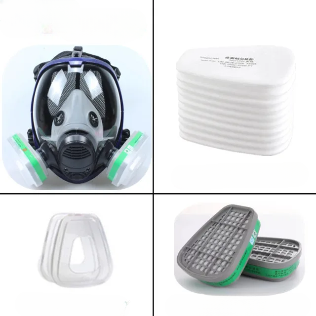 Norvo | Full Face Respirator Maske med Antidugg Linse og Industrielle Gassfiltre