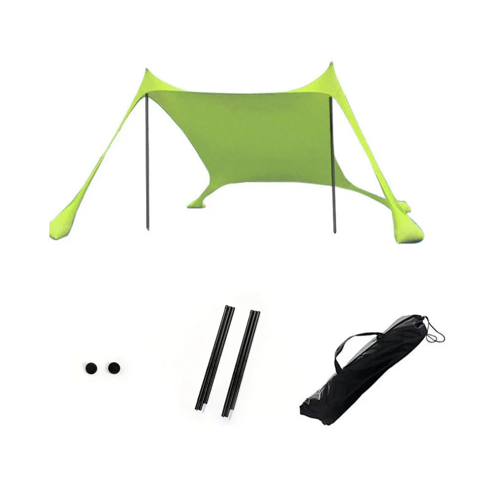 Norvo | Solaviva Strandtelt med UV-beskyttelse UPF50+ | Vindbestandig & Vanntett | For 3–4 personer | 200×200×170 cm