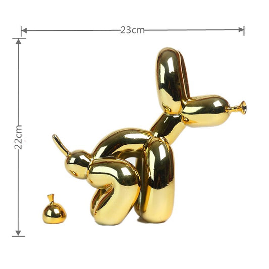 Norvo | Balloondog Skulptur, Ballongkunst Statues, Mini Samleobjekt, Hjemmedekor, Harpiksfigur, Skrivebordsaccessoirer, Romdekorasjon