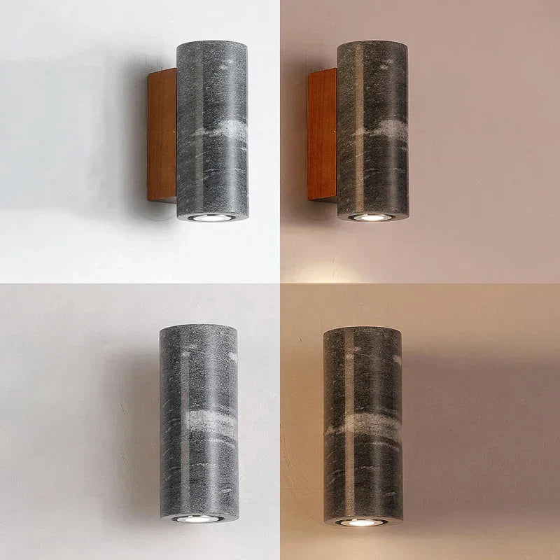 Norvo | ZenBeam – Grå Wabi-Sabi Vegglampe for Tranquil Atmosfære