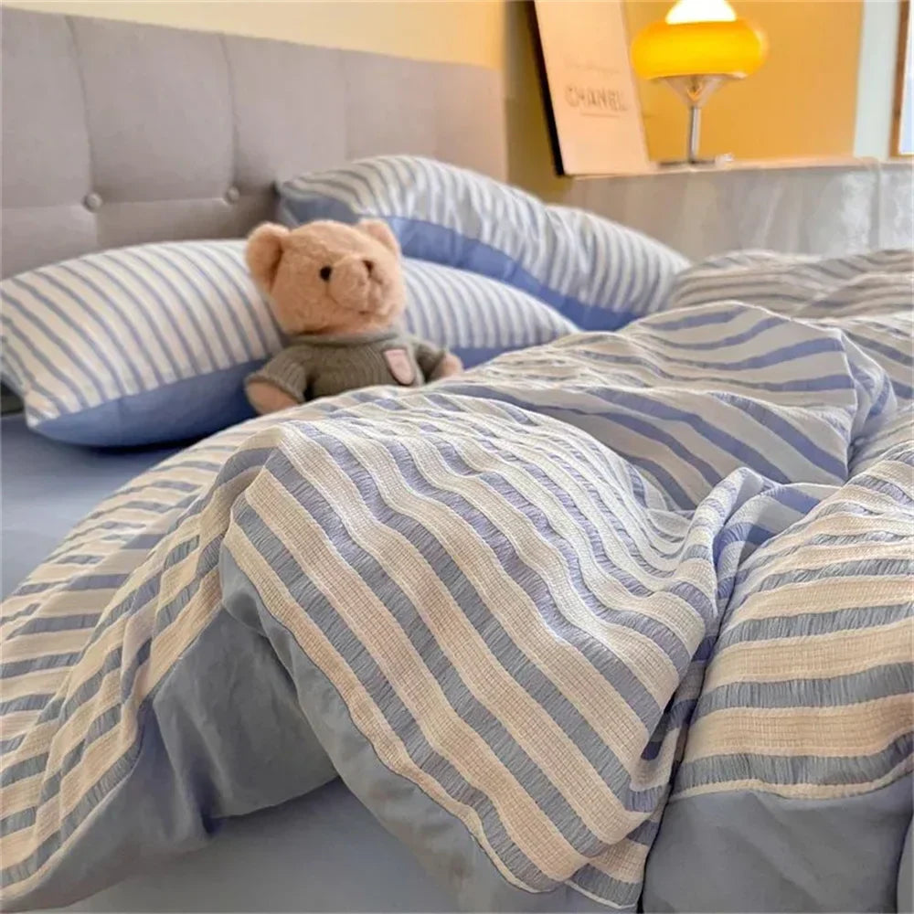 Norvo | Minimalistisk Stripete Sengetøy Sett