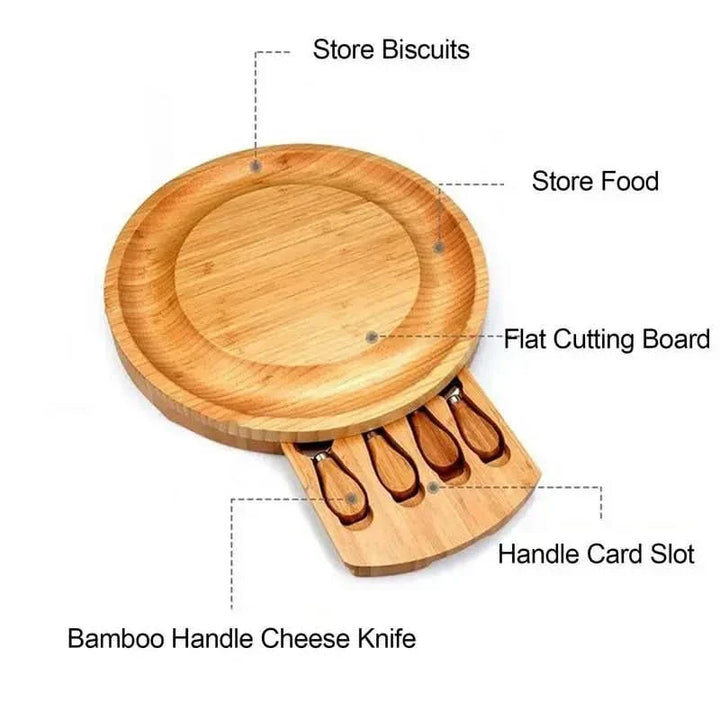 Norvo | CheeseMate – Rund Bambus Ostebrett