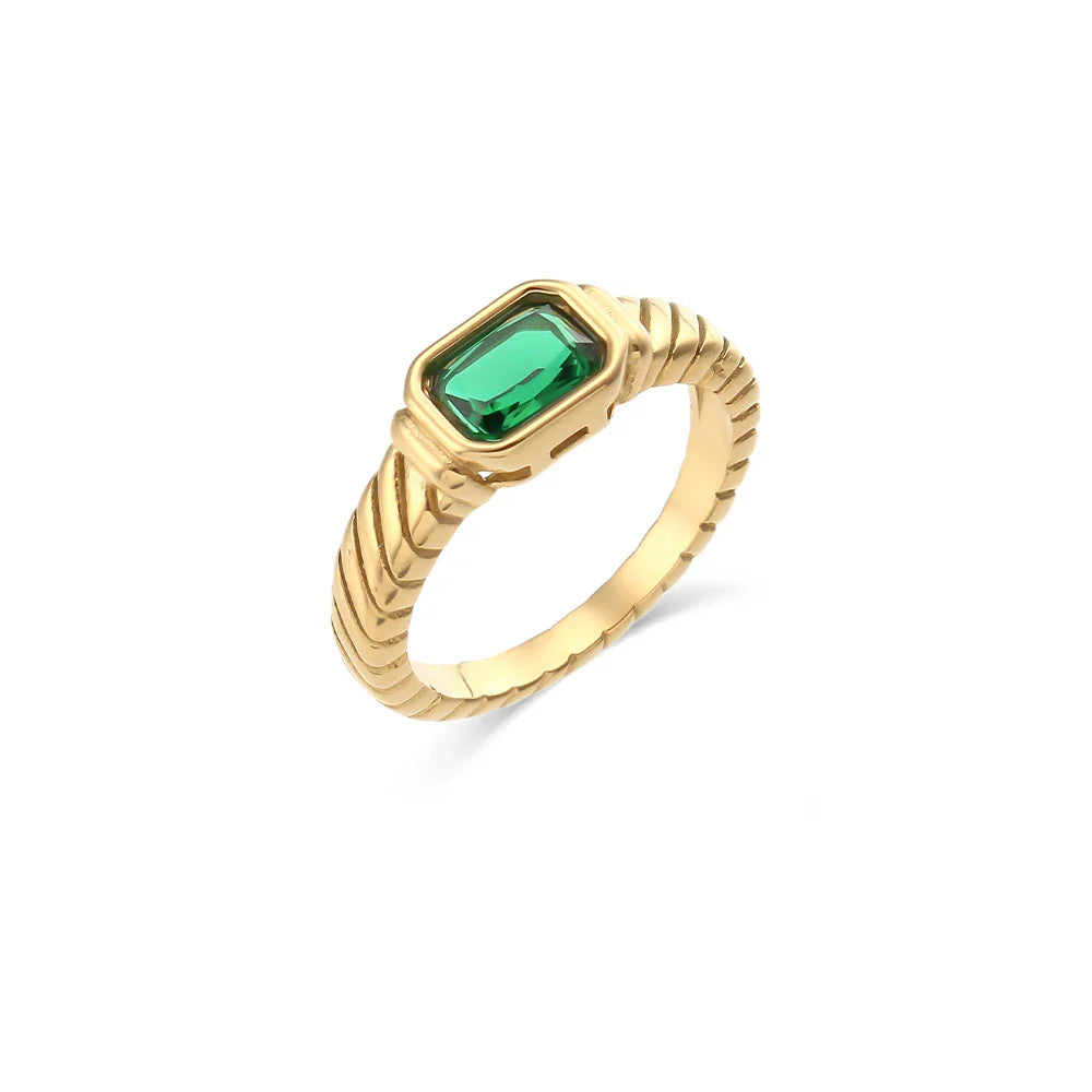 Norvo | Krysstrimmlet Baguette Diamantring