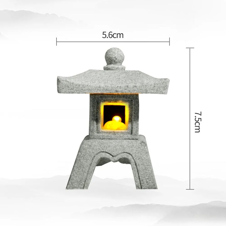 Norvo | Mini-Pagoda ZenStone | Sandstein Dekorasjon | For Hage, Bonsai & Zen Oaser | Håndlaget